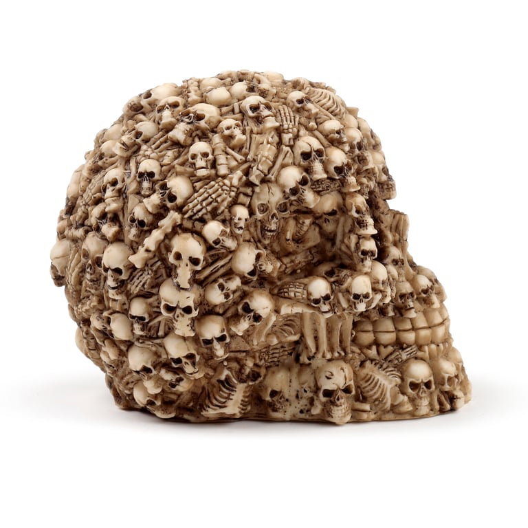 Resin Fantasy Multiple Skulls Ornament - Unique Home Decor Decoration