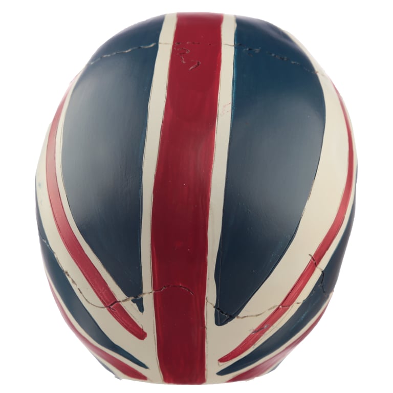 Resin Union Jack Skull Ornament - Patriotic Home Decor