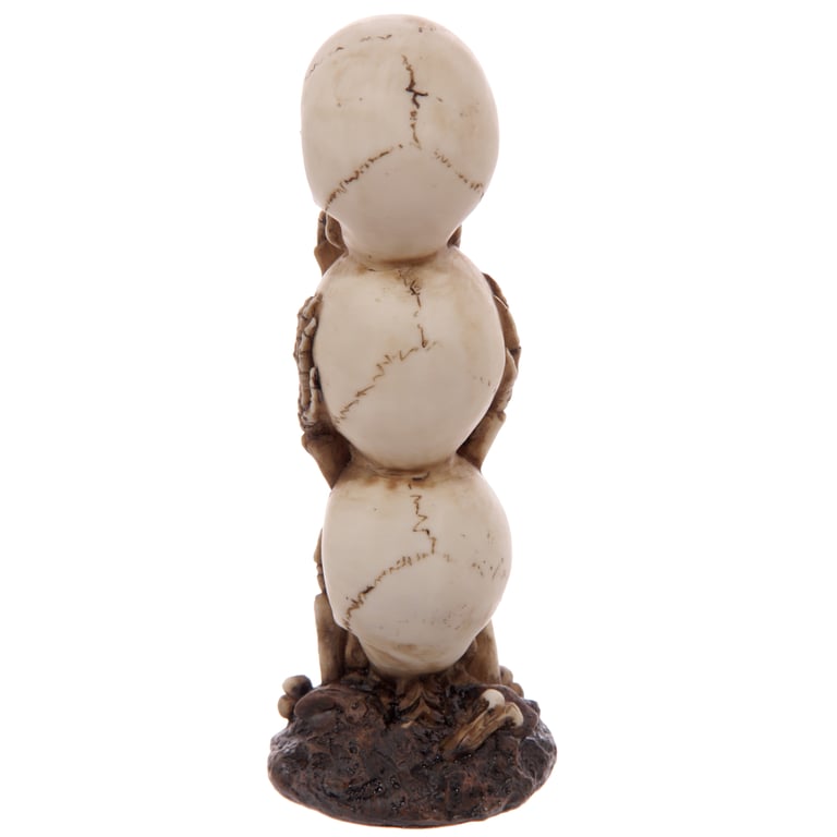 Resin Skull Totem Ornament - Spooky Home Decor Decoration