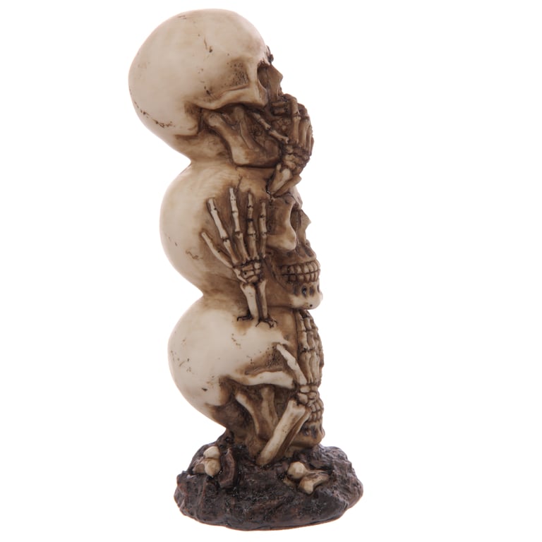 Resin Skull Totem Ornament - Spooky Home Decor Decoration