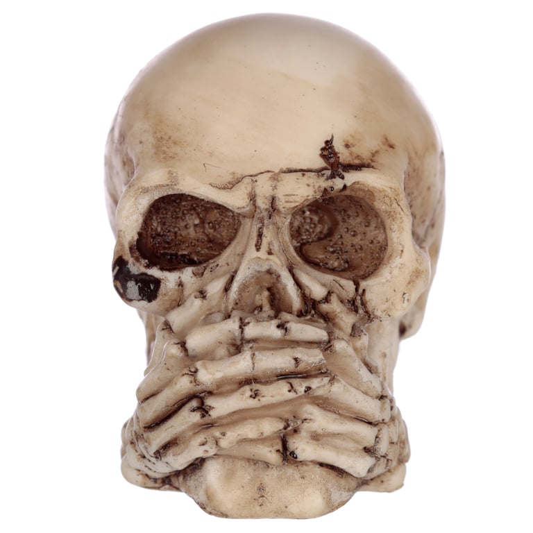 Speak No Evil, Hear No Evil, See No Evil Set of 3 Resin Skulls Home Decor Decoration