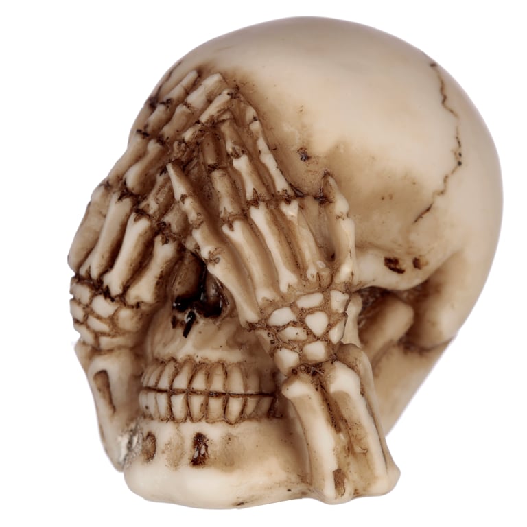 Speak No Evil, Hear No Evil, See No Evil Set of 3 Resin Skulls Home Decor Decoration