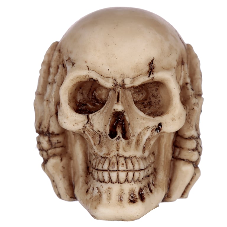 Speak No Evil, Hear No Evil, See No Evil Set of 3 Resin Skulls Home Decor Decoration