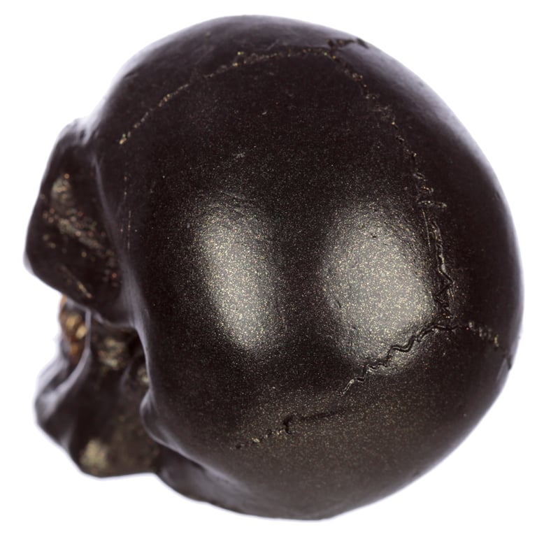 Gothic Iridescent Resin Skull Ornament - Dark Home Decor Decoration