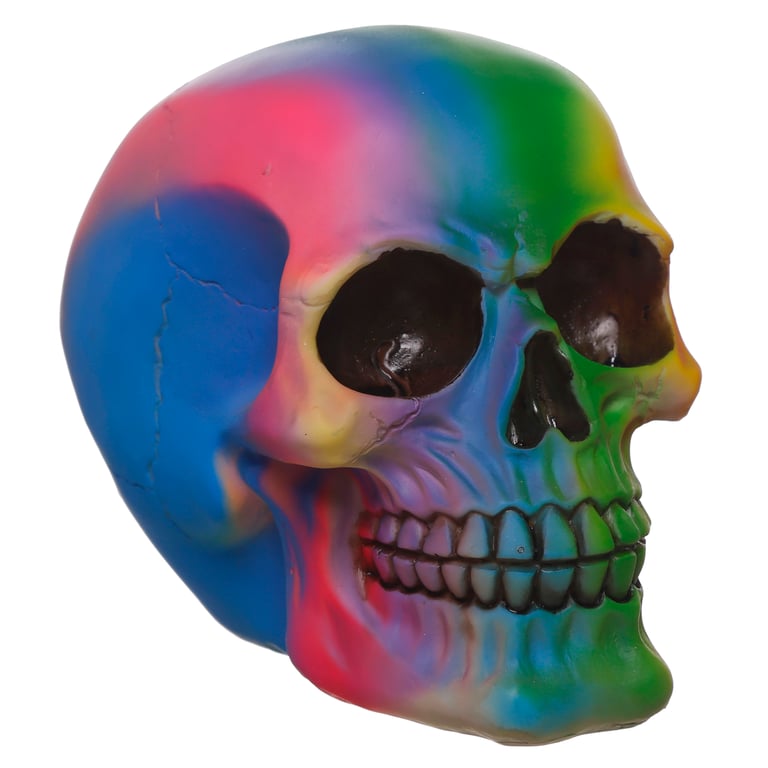 Gothic Resin Skull Ornament - Vintage Home Decor Accessory