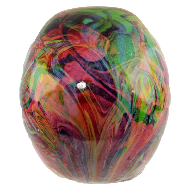 Resin Fantasy Rainbow Marble Skull Ornament - Unique Home Decor Decoration