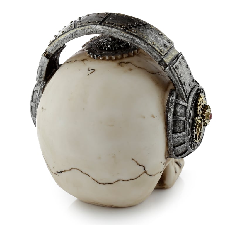Fantasy Steampunk Resin Skull Headphones - Home Decor Ornament