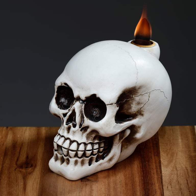 Backflow Resin Skull Incense Burner with 30 Minute Burn Time