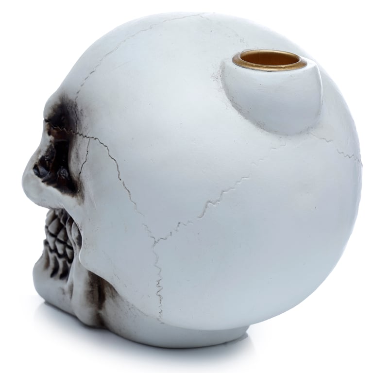 Backflow Resin Skull Incense Burner with 30 Minute Burn Time