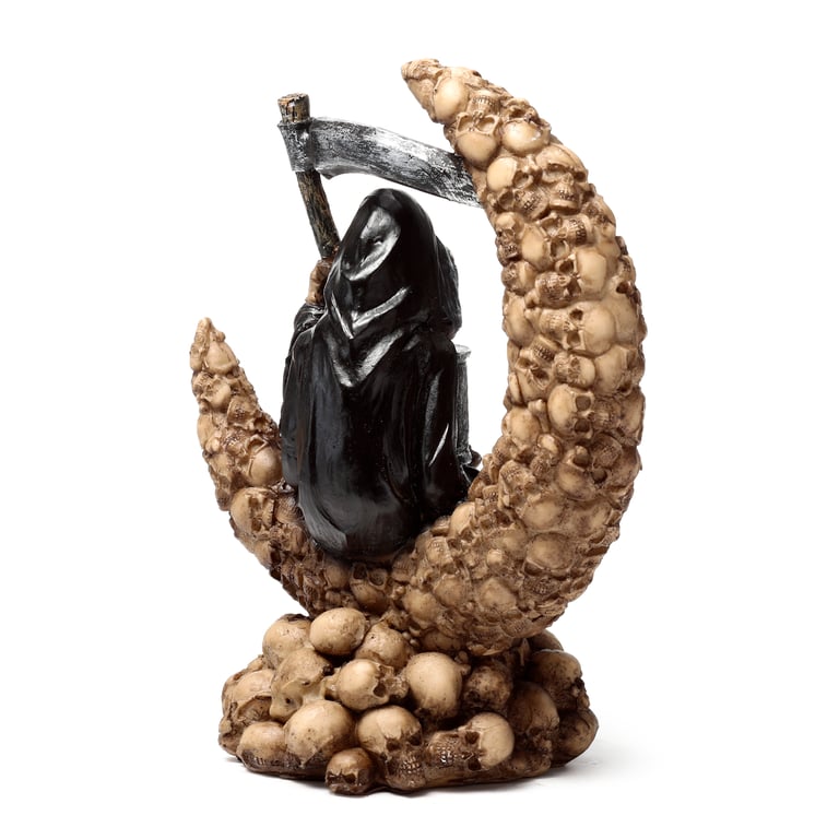 Reaper Moon of Skulls LED Ornament - Resin and Plastic Decoration with On/Off Switch
