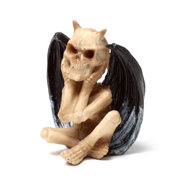 Resin Ornaments - Winged Demons 3 Piece Set - Evil Symbols Home Decor