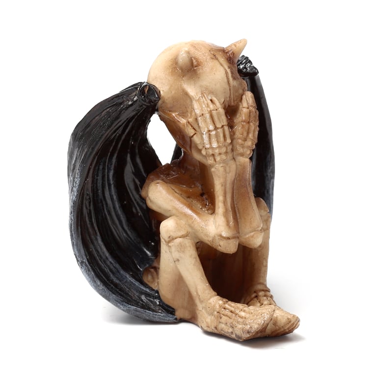 Resin Ornaments - Winged Demons 3 Piece Set - Evil Symbols Home Decor