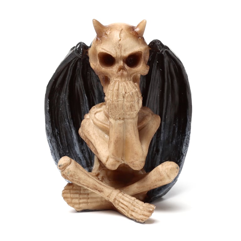Resin Ornaments - Winged Demons 3 Piece Set - Evil Symbols Home Decor