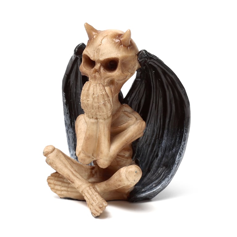 Resin Ornaments - Winged Demons 3 Piece Set - Evil Symbols Home Decor