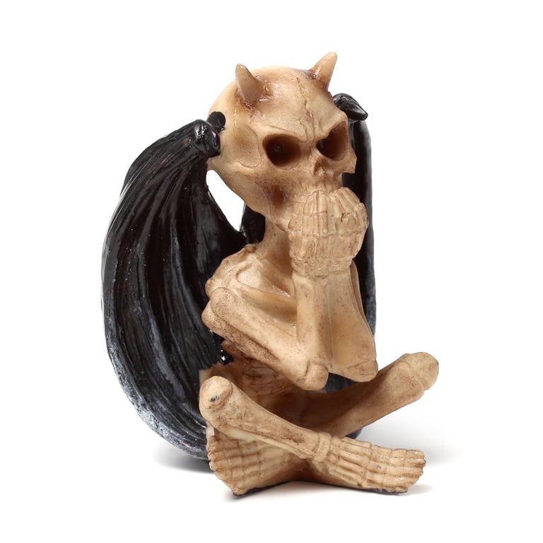 Resin Ornaments - Winged Demons 3 Piece Set - Evil Symbols Home Decor