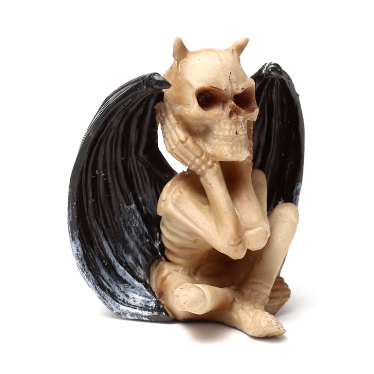 Resin Ornaments - Winged Demons 3 Piece Set - Evil Symbols Home Decor