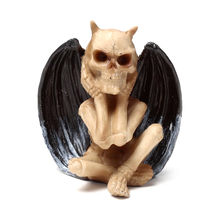 Resin Ornaments - Winged Demons 3 Piece Set - Evil Symbols Home Decor