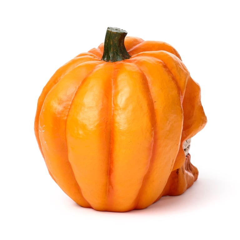 Resin Pumpkin Skull Ornament - Halloween Home Decoration