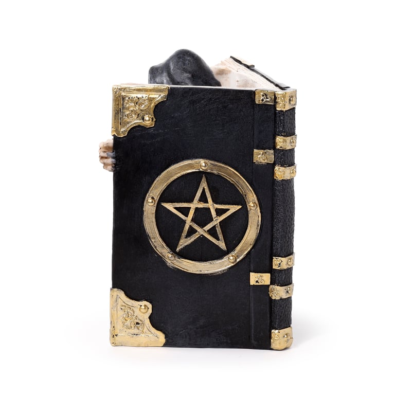 Resin Tea Light Holder - Skull Decor for Halloween Season