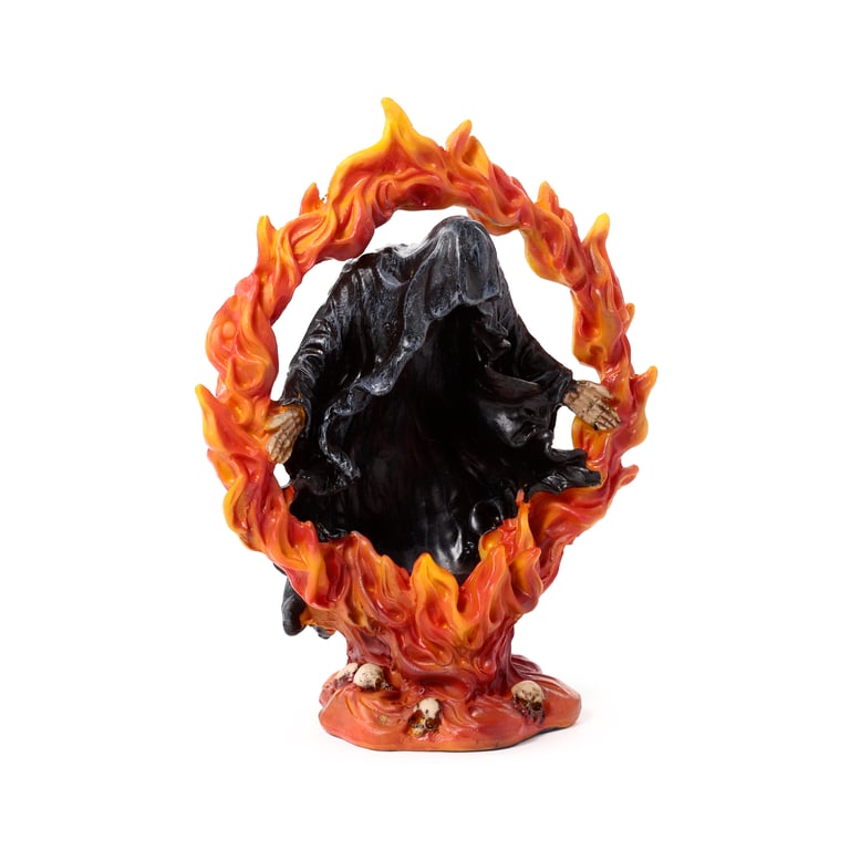Resin Death Ring of Fire Tea Light Holder - Perfect Halloween Decoration