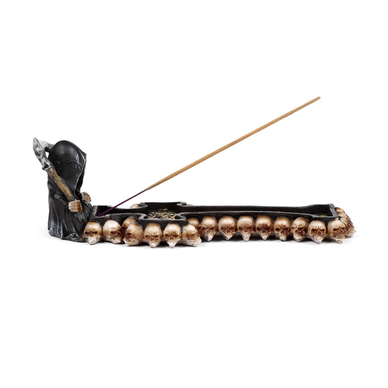 Resin Reaper Death Cross Incense Burner - Halloween Home Decor
