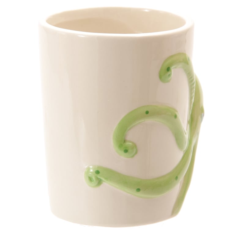Lisa Parker Octopus Shaped Handle Dolomite Ceramic Mug - 400ml Food Safe Design