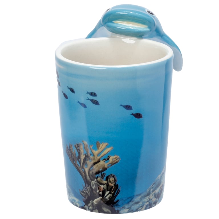 Dolomite Ceramic Whale Shark Shaped Handle Mug - 400ml Food Safe and Durable