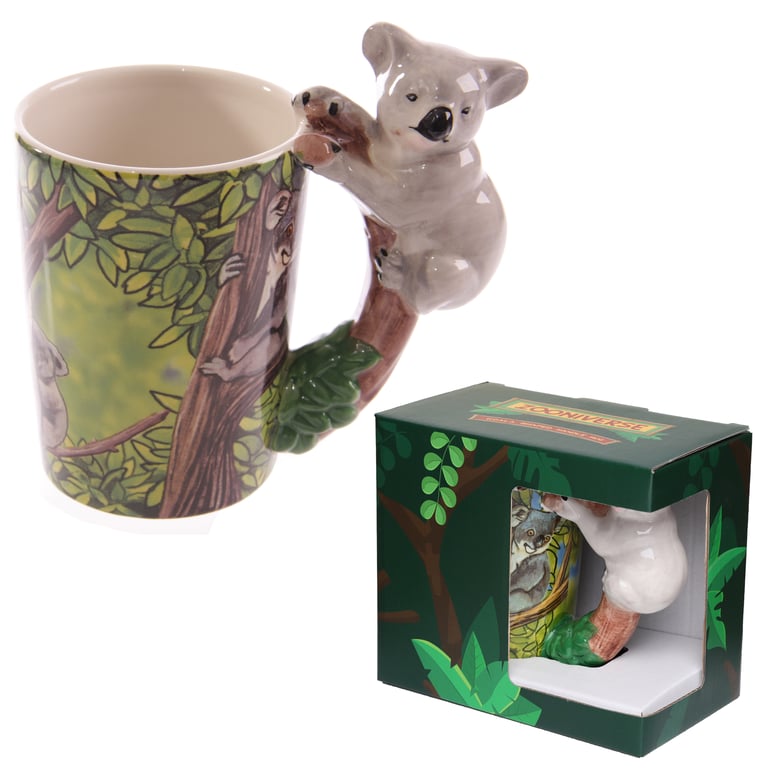 Dolomite Shaped Handle Ceramic Mug - 400ml Food Safe Design
