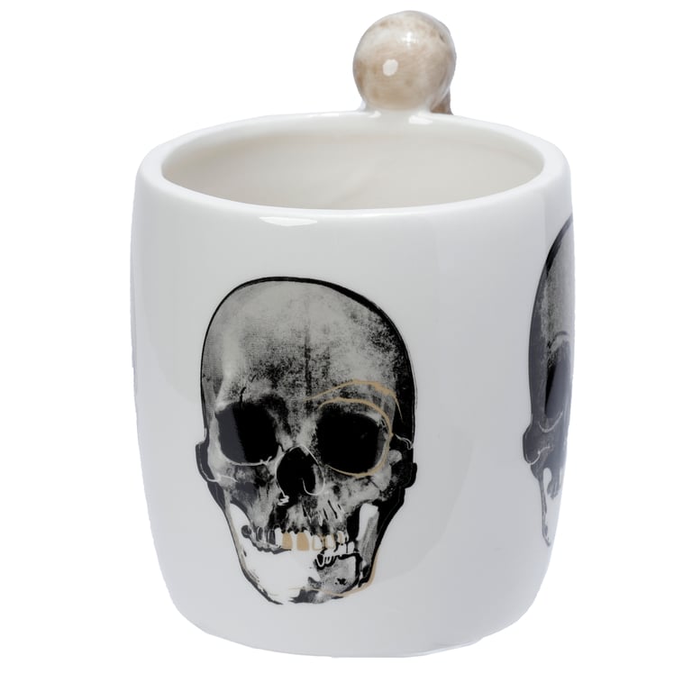 Dolomite Ceramic Skeleton Mug - 400ml, Microwave and Dishwasher Not Recommended