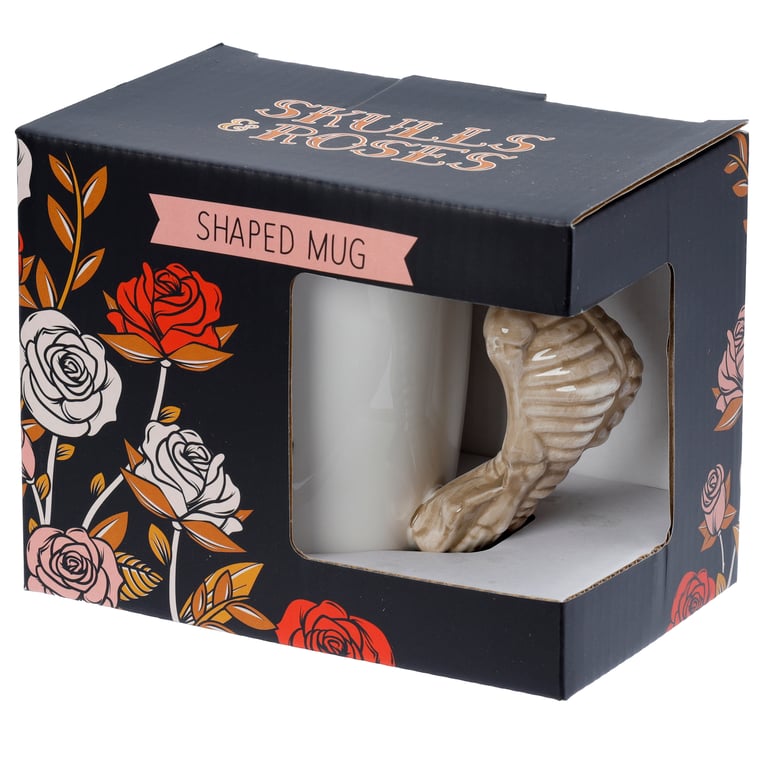 Dolomite Ceramic Skeleton Mug - 400ml, Microwave and Dishwasher Not Recommended