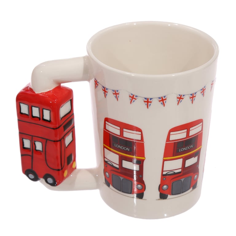 London Icons Red Routemaster Bus Ceramic Mug - 400ml Food Safe Dishware