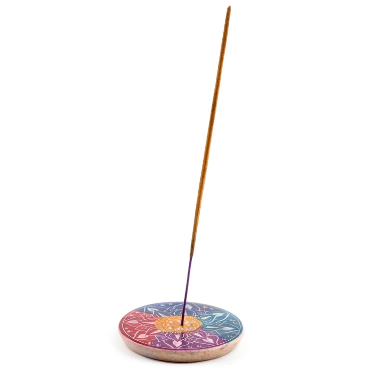 Soapstone Incense Burner Dish - Natural Holder for Incense Sticks & Cones