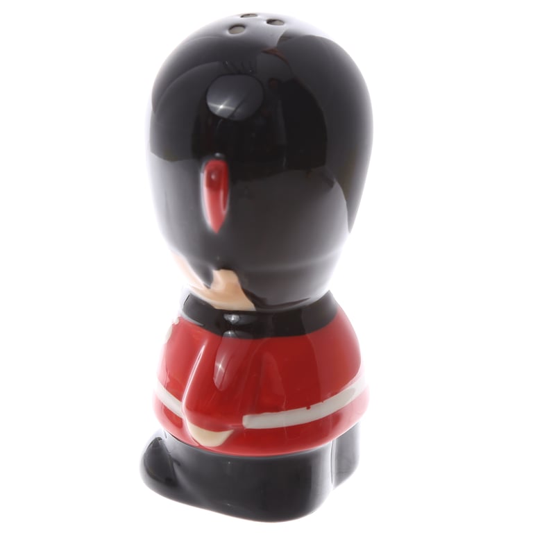 Ceramic Salt & Pepper Set - London Guardsman, Handcrafted Dolomite Material, Food Safe Shakers