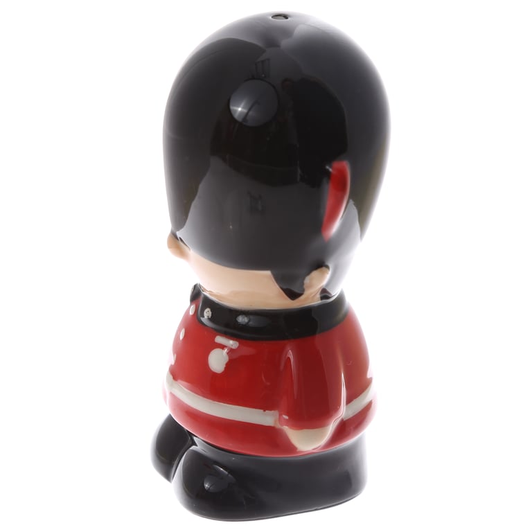Ceramic Salt & Pepper Set - London Guardsman, Handcrafted Dolomite Material, Food Safe Shakers