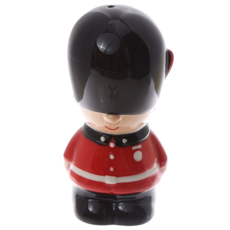 Ceramic Salt & Pepper Set - London Guardsman, Handcrafted Dolomite Material, Food Safe Shakers