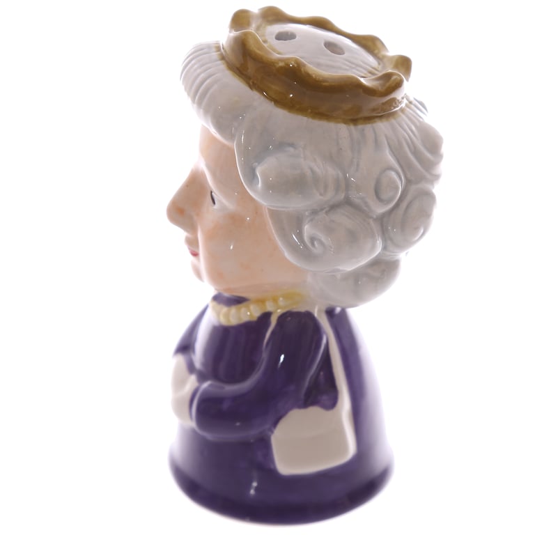Ceramic Queen & Corgi Salt and Pepper Set - Food Safe, Handcrafted Dolomite Material