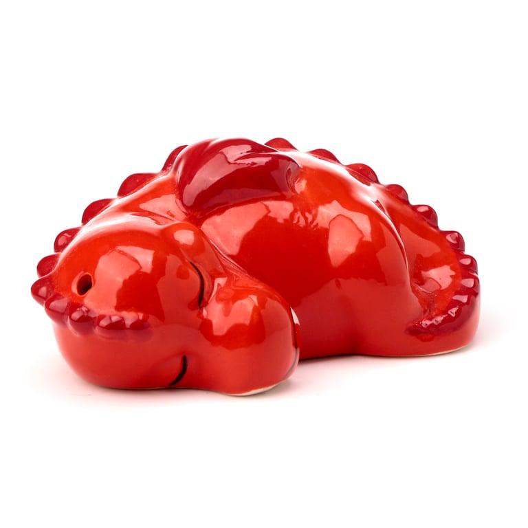 Ceramic Salt & Pepper Set - Red Dragon Food Safe, Ceramic Design