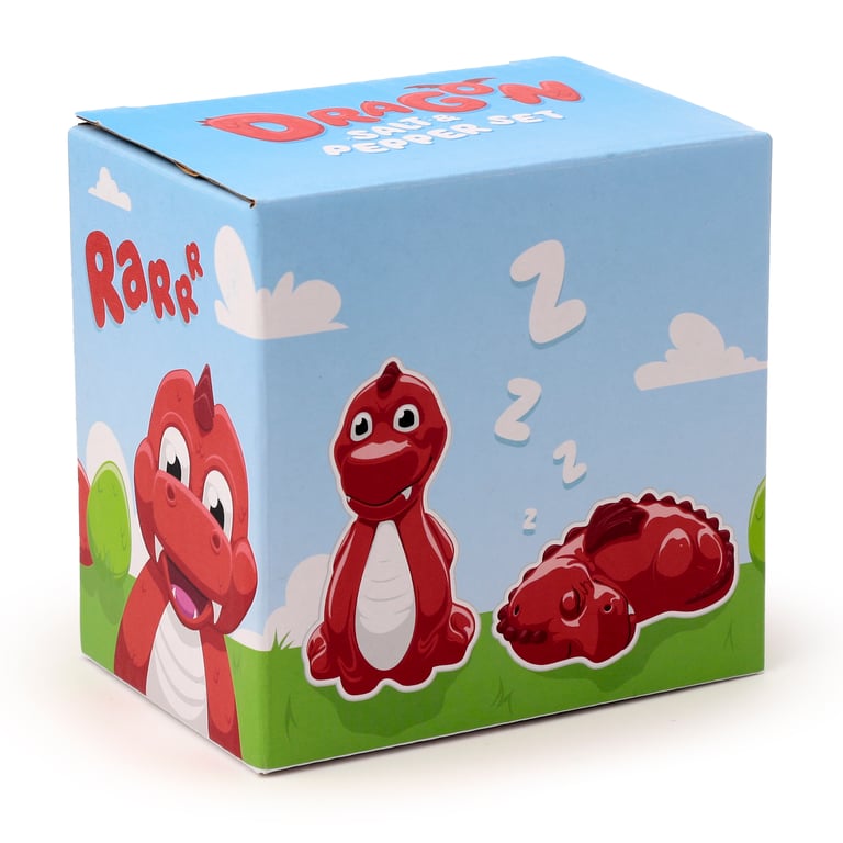 Ceramic Salt & Pepper Set - Red Dragon Food Safe, Ceramic Design