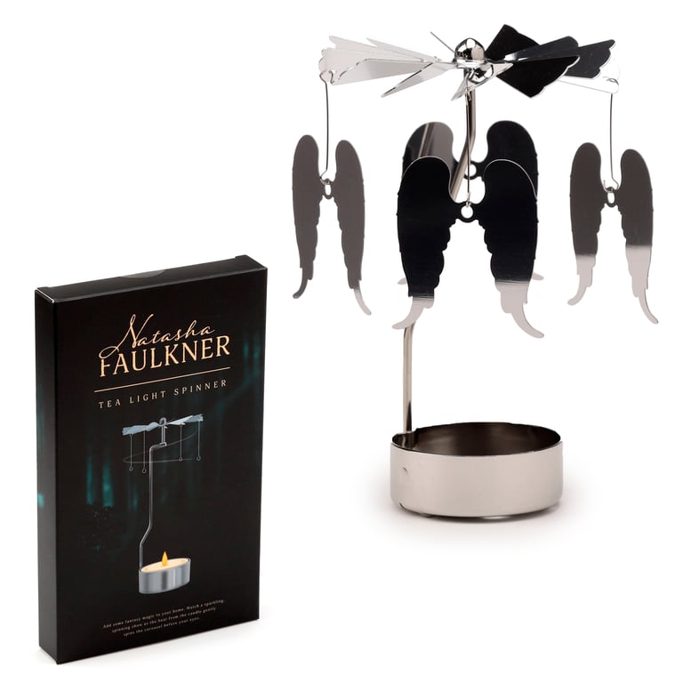 Spinning Angel Wings Tea Light Carousel Holder - Aluminium & Stainless Steel Construction
