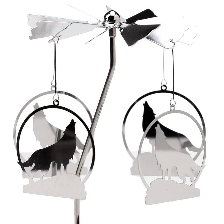 Aluminium Spinning Tea Light Carousel Holder - Iron and Stainless Steel Stand