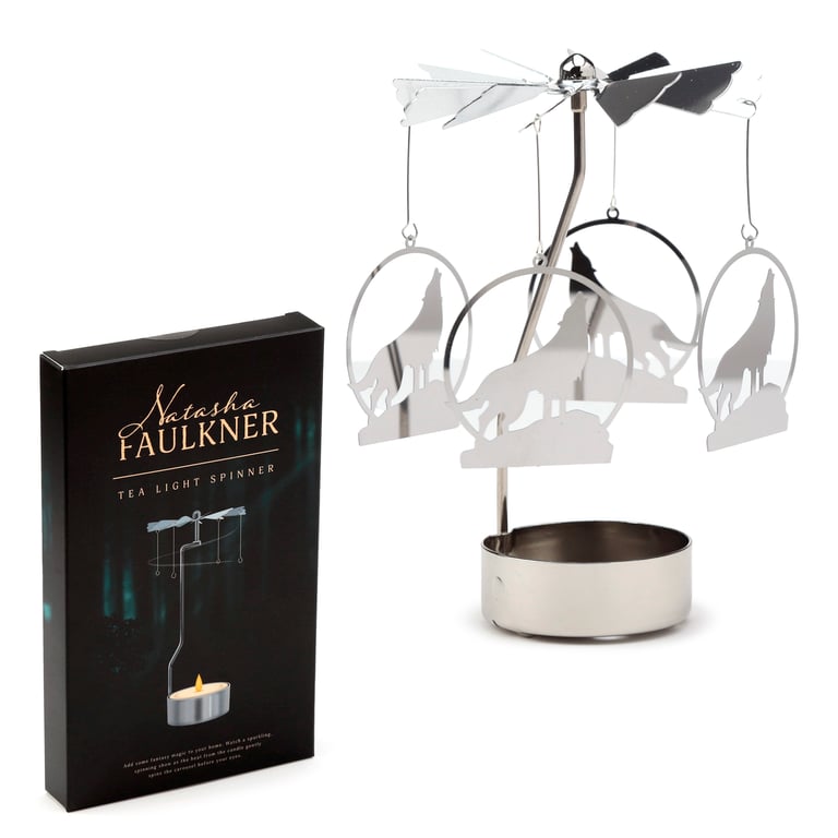 Aluminium Spinning Tea Light Carousel Holder - Iron and Stainless Steel Stand