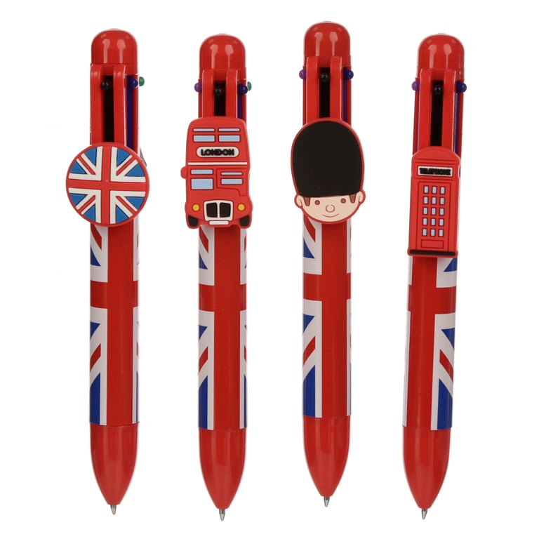 London Union Jack 6 Colour Multi Pen - CE/UKCA Marked & Child Safe Office Supply