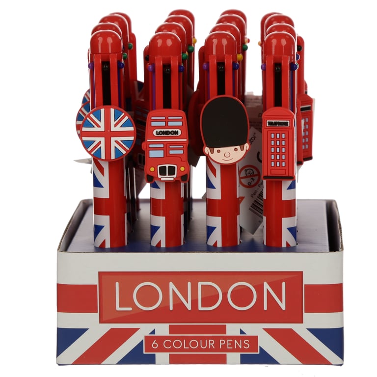 London Union Jack 6 Colour Multi Pen - CE/UKCA Marked & Child Safe Office Supply