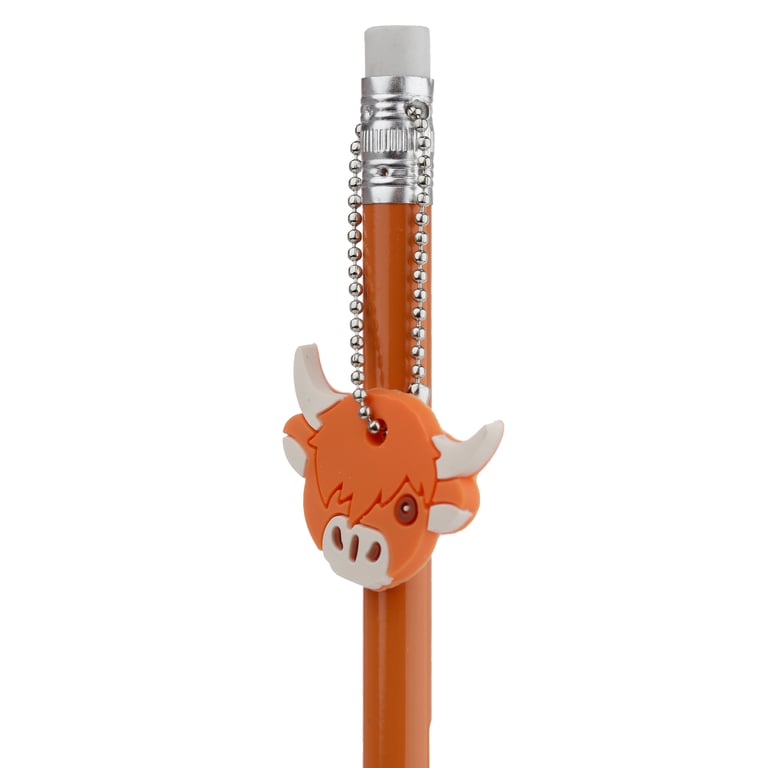 CE Marked PVC Charm Pencils Set - Highland Coo Cow Educational Toys for Kids