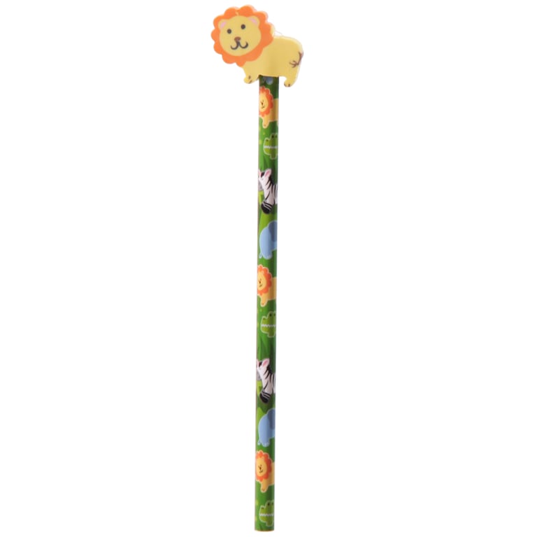Novelty Kids Jungle Pencils - CE Marked, EN71 Compliant HB Pencils for Children