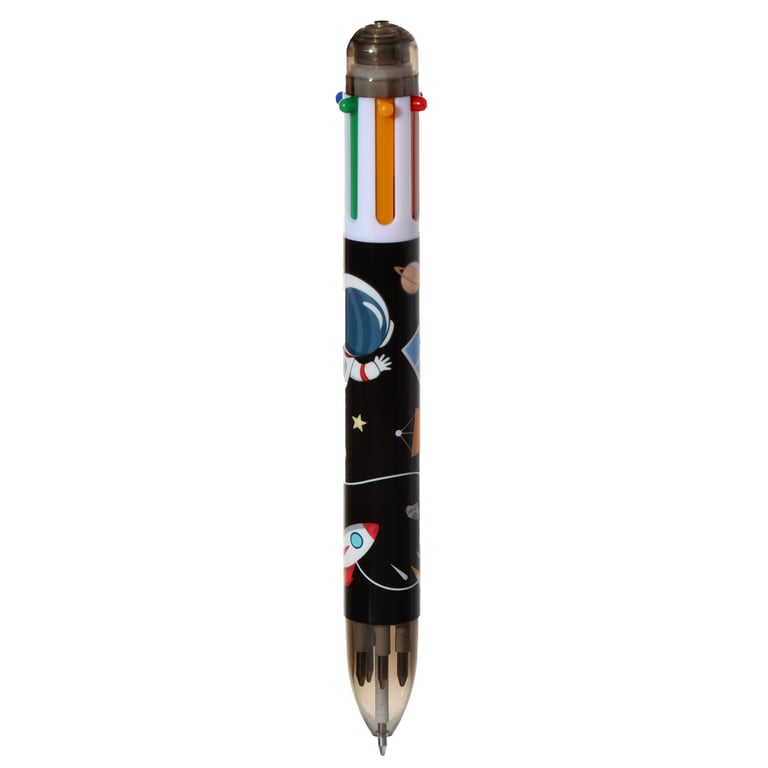 Multi Colour Pen (6 Colours) - CE Marked & EN71 Compliant Plastic Writing Instrument by Hello Space