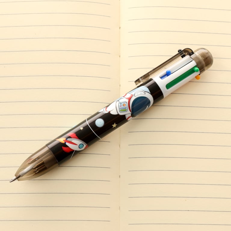 Multi Colour Pen (6 Colours) - CE Marked & EN71 Compliant Plastic Writing Instrument by Hello Space
