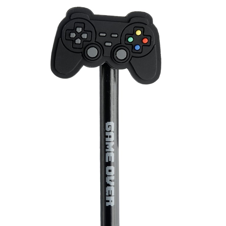 Pencil with PVC Topper - Game Over, Wooden and Poplar Wood Office Supply