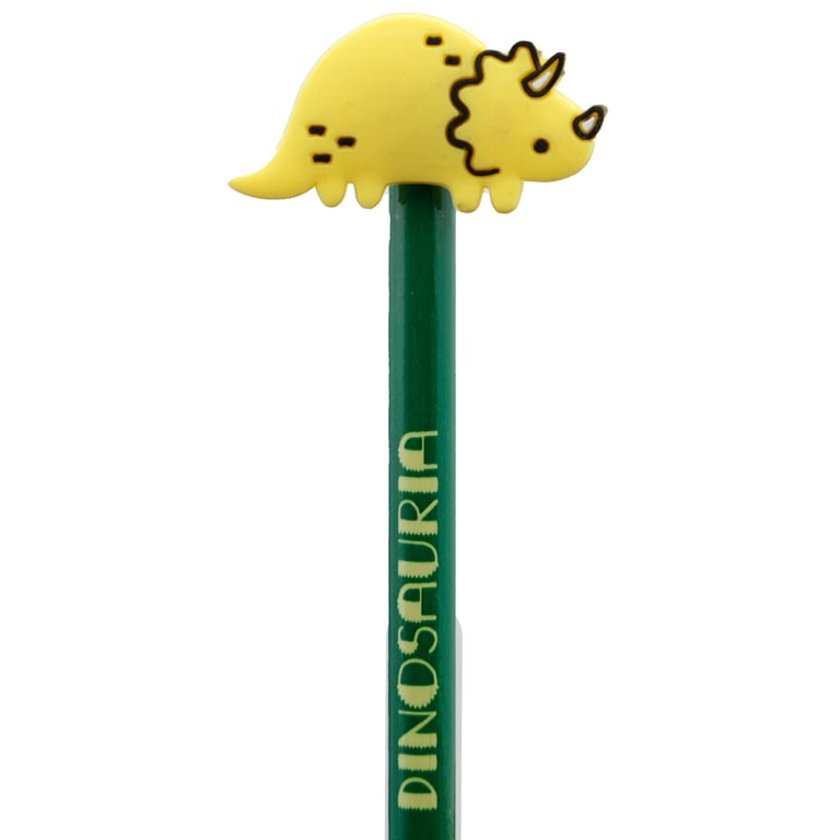 Pencil with PVC Topper - Dinosauria Design Wood Pencil for School Drawing Tool