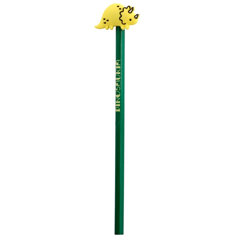 Pencil with PVC Topper - Dinosauria Design Wood Pencil for School Drawing Tool